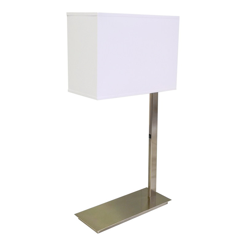 Bàn chải Nickel Đèn bàn kiểu đơn giản với một công tắc rocker/off tại phòng khách