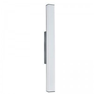 Khách sạn khách sạn Vanity Light Wall Sconce với lớp hoàn thiện màu xám phẳng và bóng acrylic trắng mờ tại khách sạn tắm khách điển hình